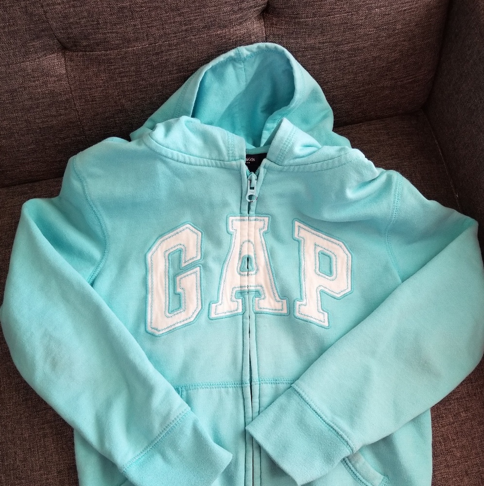 GAP Kids Aqua Zip-Up Hoodie Jacket